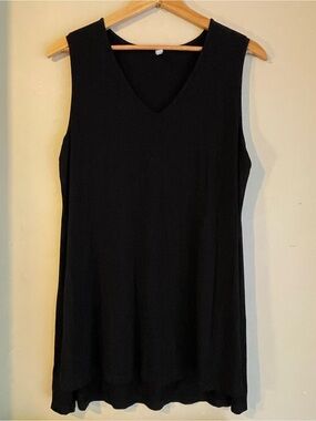 Gilmour Black Bamboo Blend V-Neck Sleeveless Longer Tunic Tank Size XL Canada